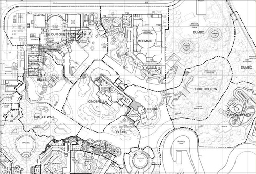 Map of new Fantasyland at the Magic Kingdom